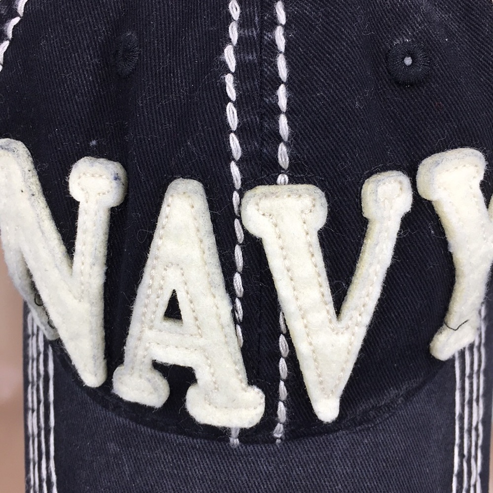 NEW “NAVY” BASEBALL CAP! With Letterman Lettering! - Picture 2 of 3